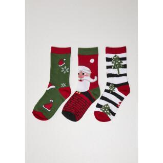 Socken Urban Classics stripe santa christmas (x3)