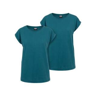 2er-Pack Damen-T-Shirts Urban Classics Extended Shoulder