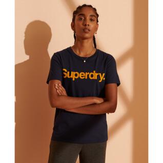 Frauen-T-Shirt Superdry Core Logo Flock