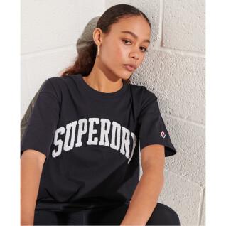 Einfarbiges Damen-T-Shirt Superdry Varsity Arch