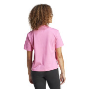 T-Shirt Blumengrafik großes Logo Frau adidas