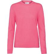Pullover mit Rundhalsausschnitt aus Wolle, Frau Colorful Standard light merino bubblegum pink