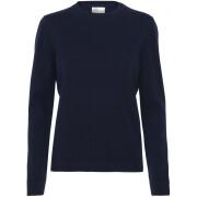 Pullover mit Rundhalsausschnitt aus Wolle, Frau Colorful Standard light merino navy blue