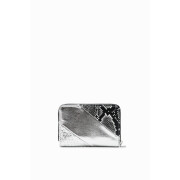 Kleine metallisierte Brieftasche Frau Desigual patchwork