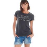 Bedrucktes Damen-T-Shirt mit kurzen Ärmeln Le temps des cerises Basitrame