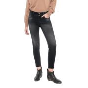 Jeans 7/8 schmale hohe Taille Damen Le Temps des cerises Bari N°1 ultra pulp
