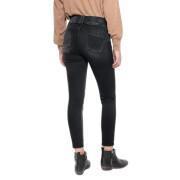 Jeans 7/8 schmale hohe Taille Damen Le Temps des cerises Bari N°1 ultra pulp