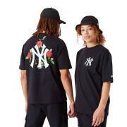 Übergroßes T-Shirt New York Yankees Floral Graphic