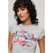 T-Shirt mit Ärmeln und Blumenaufdruck Frau Superdry