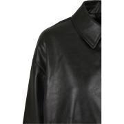 Damenhemd Urban Classics faux leather over (GT)