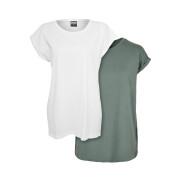T-Shirts mit verlängerten Schultern Frau Urban Classics (x2)